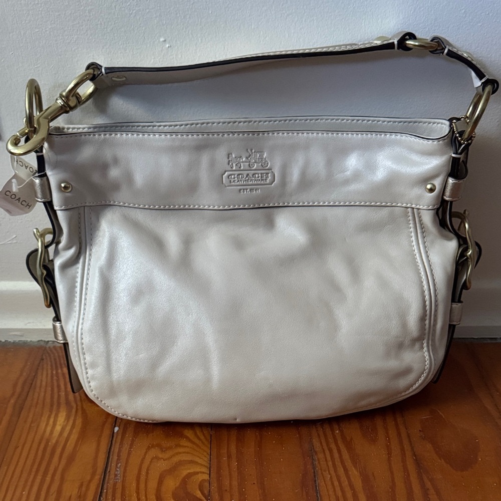 Never Used Coach Off-White Leather Shoulder Bag